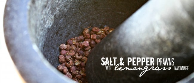 Salt & Pepper Prawns with Lemongrass Mayonnaise