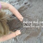 making mud pies and banana choc chip cake cooker and a looker