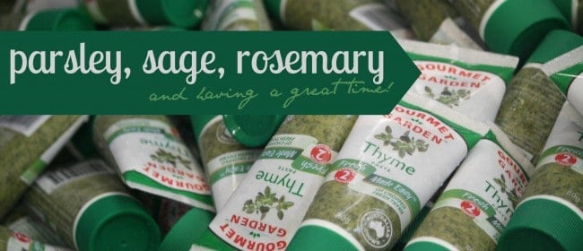 parsley, sage, rosemary and having a great time. Gourmet Garden Bloggers Conference