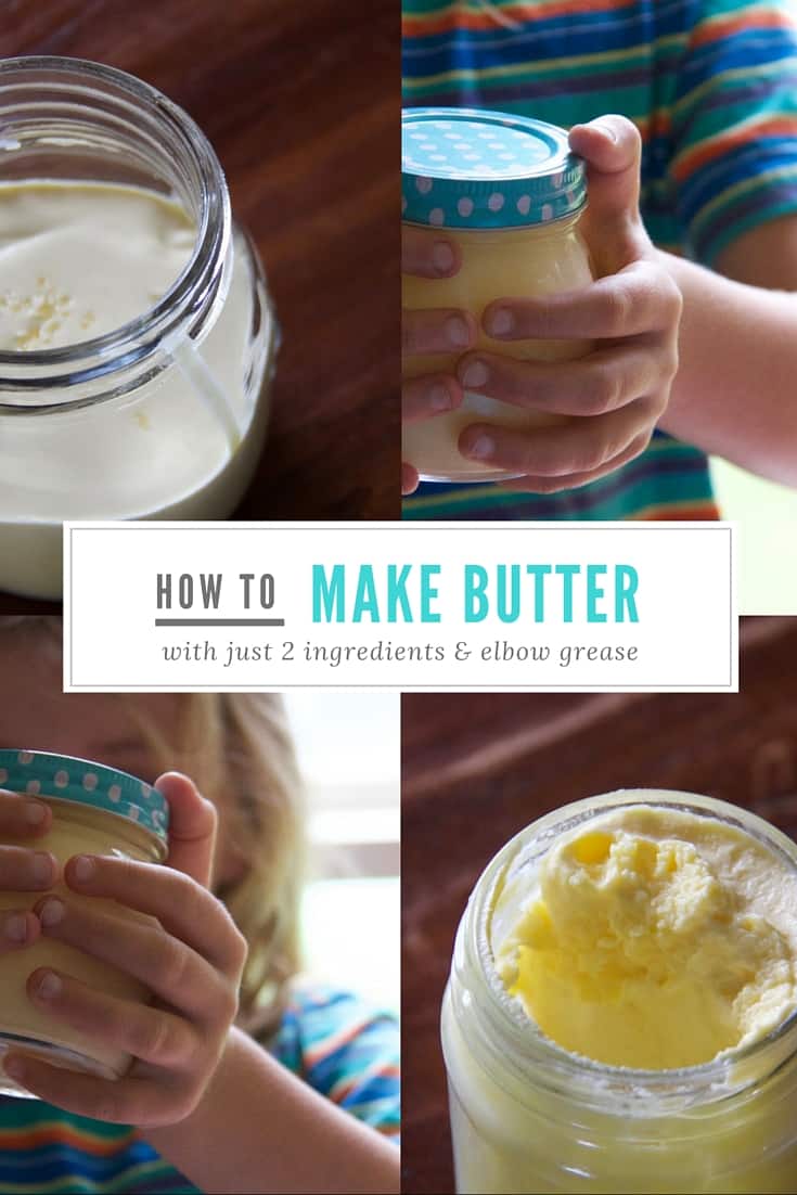 Want to teach kids about where food comes from? Start with how to make butter - it's easy plus it takes just two ingredients and a bit of elbow grease.